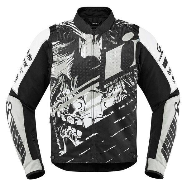 ICON Overlord Stim White CE D30® Riding Jacket