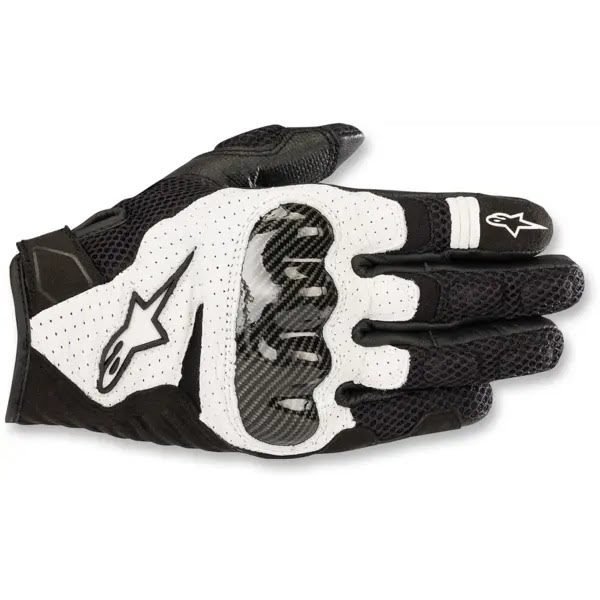 Alpinestars SMX1 Black White Alpinestars SMX-1 Air V2 Gloves- Black White