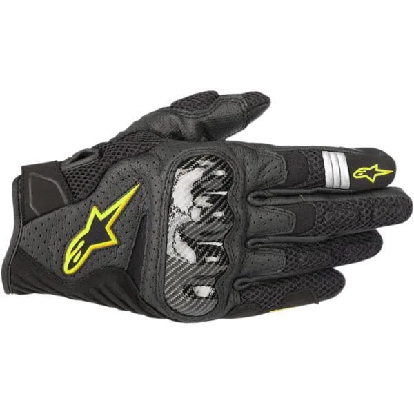 Alpinestars SMX1 Black Yellow Alpinestars SMX-1 Air V2 Gloves- Black Yellow