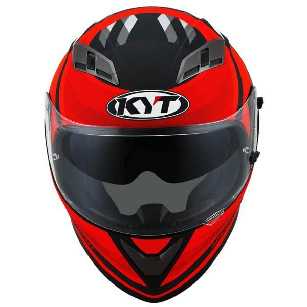 KYT Falcon FR Matt Black Red Fluo