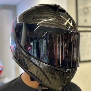 X Helmet- X1 Carbon Graphics (Free Black Visor+Key Ring)