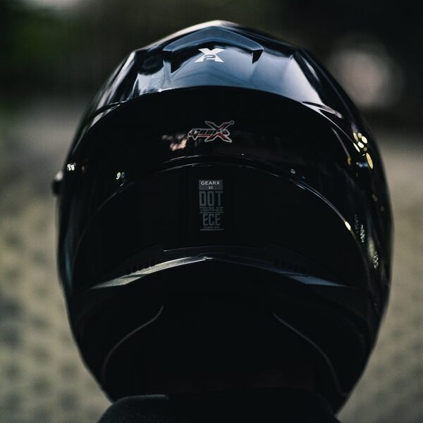 X2 Helmet Jet Black 2 GearX X2 - Jet Black (Free Smoke Visor & Spoiler)