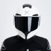 R1SV Shiny white 2 X Helmet R1SV - Shiny White (Clear & Black Visor Included)