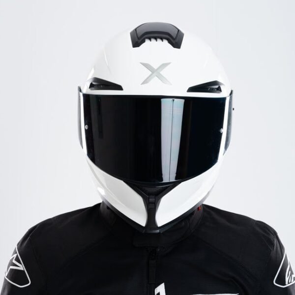R1SV Shiny white 2 X Helmet R1SV - Shiny White (Clear & Black Visor Included)