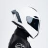 R1SV Shiny white 4 X Helmet R1SV - Shiny White (Clear & Black Visor Included)