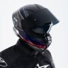 R1SV Abstract Blue 4 X Helmet R1SV - Abstract Blue (Clear & Black Visor Included)