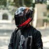 R1SV Abstract Red X Helmet R1SV - Abstract Red (Clear & Black Visor Included)