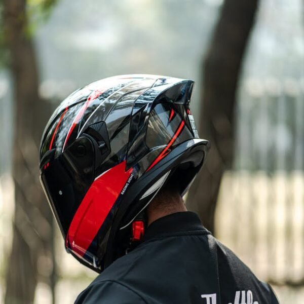 R1SV Abstract Red 2 X Helmet R1SV - Abstract Red (Clear & Black Visor Included)
