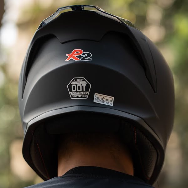 R2 helmet Matt Black 3 GearX R2 - Matt Black (Double Spoiler)