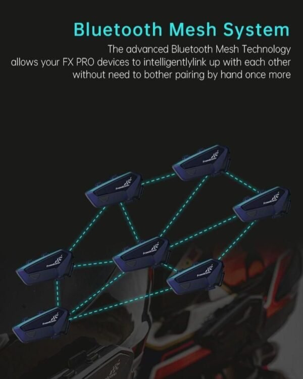 Freedconn FX Pro Bluetooth Intercom (Mesh+Bluetooth|Sony Speaker)