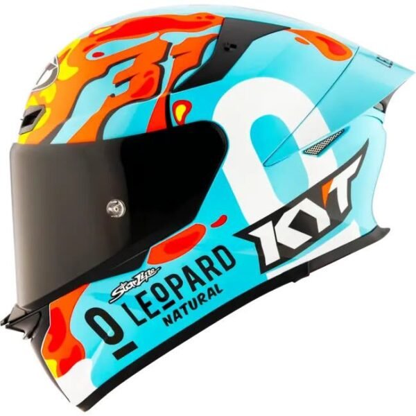 KYT TT Revo Leopard 2 KYT TT Revo - Leopard Aragon Licensed Graphics (Free Smoke Visor & Spoiler Extension)